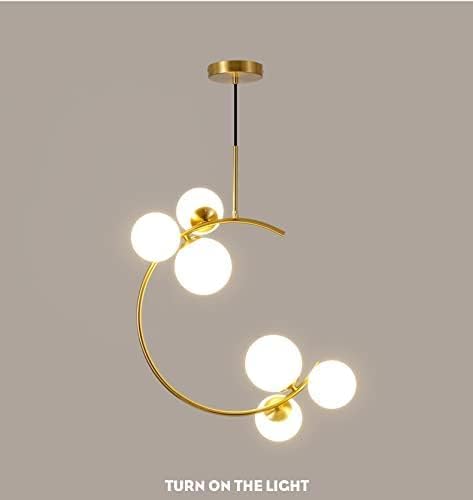 Globe Gold Pendant Light – Frosted Glass & Metal Hanging Lamp