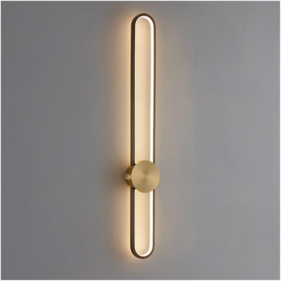 Modern Gold LED Wall Light – Sleek Vertical Design, Energy-Saving, No Glare