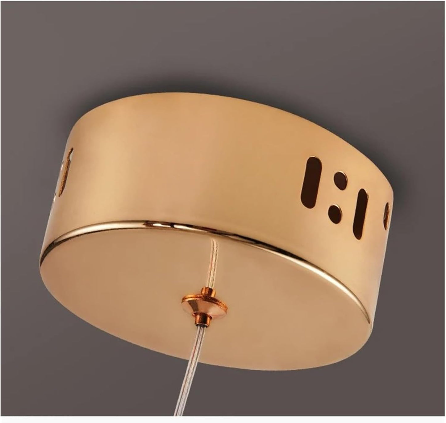Modern Crescent Moon LED Pendant Light – Gold Hanging Acrylic Lamp