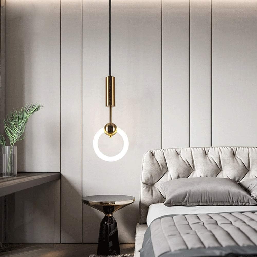 Modern Gold LED Pendant Light | Adjustable Hanging Lamp | Elegant Ceiling Lighting for Home & Office