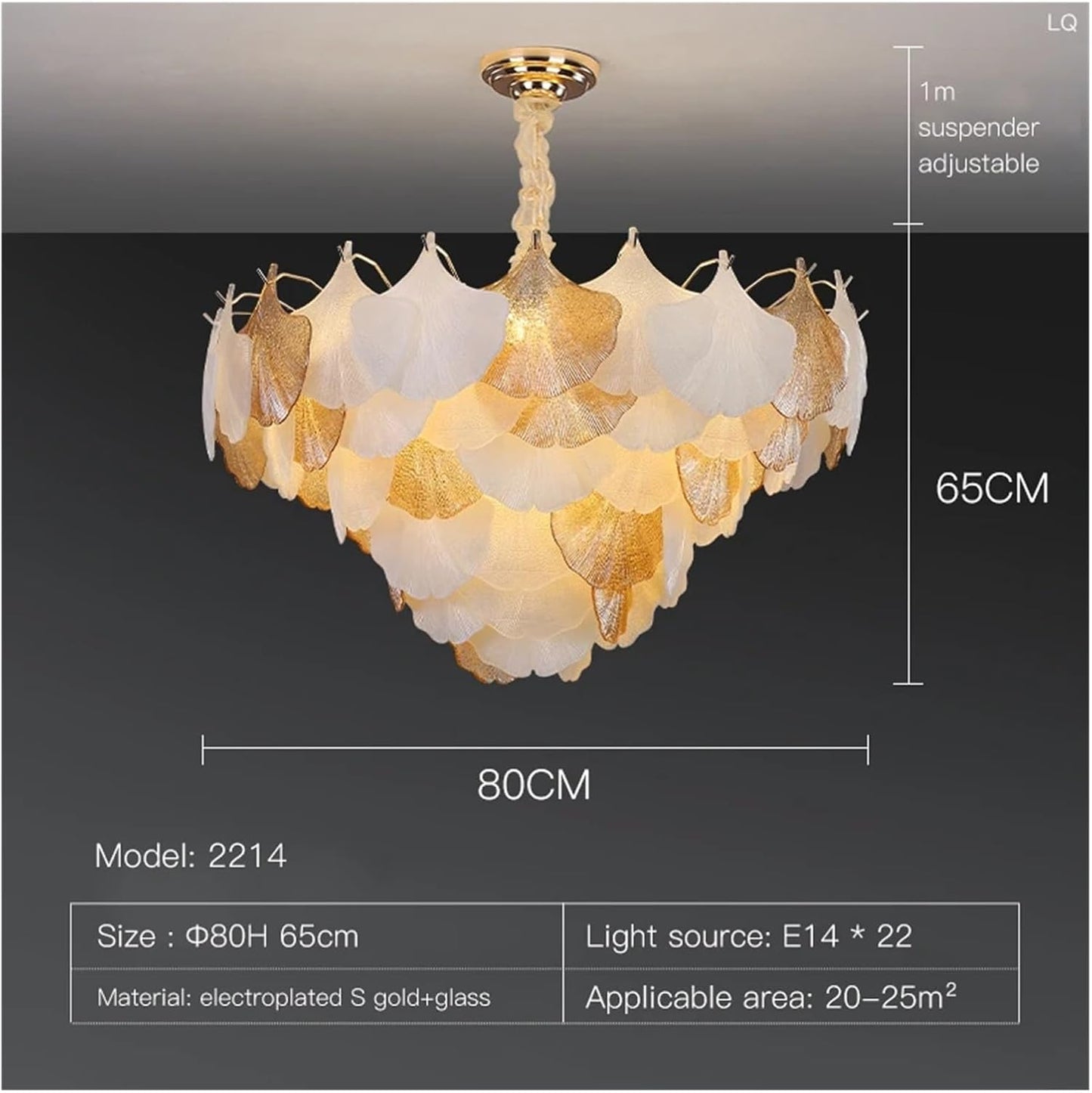 Luxury Ginkgo Leaf Chandelier Light – 600mm & 800mm Variants