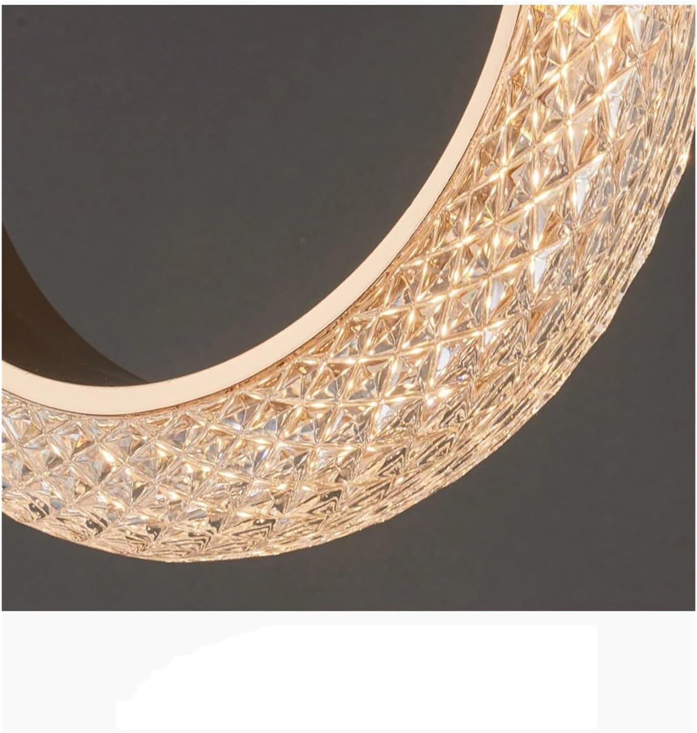 Modern Crescent Moon LED Pendant Light – Gold Hanging Acrylic Lamp
