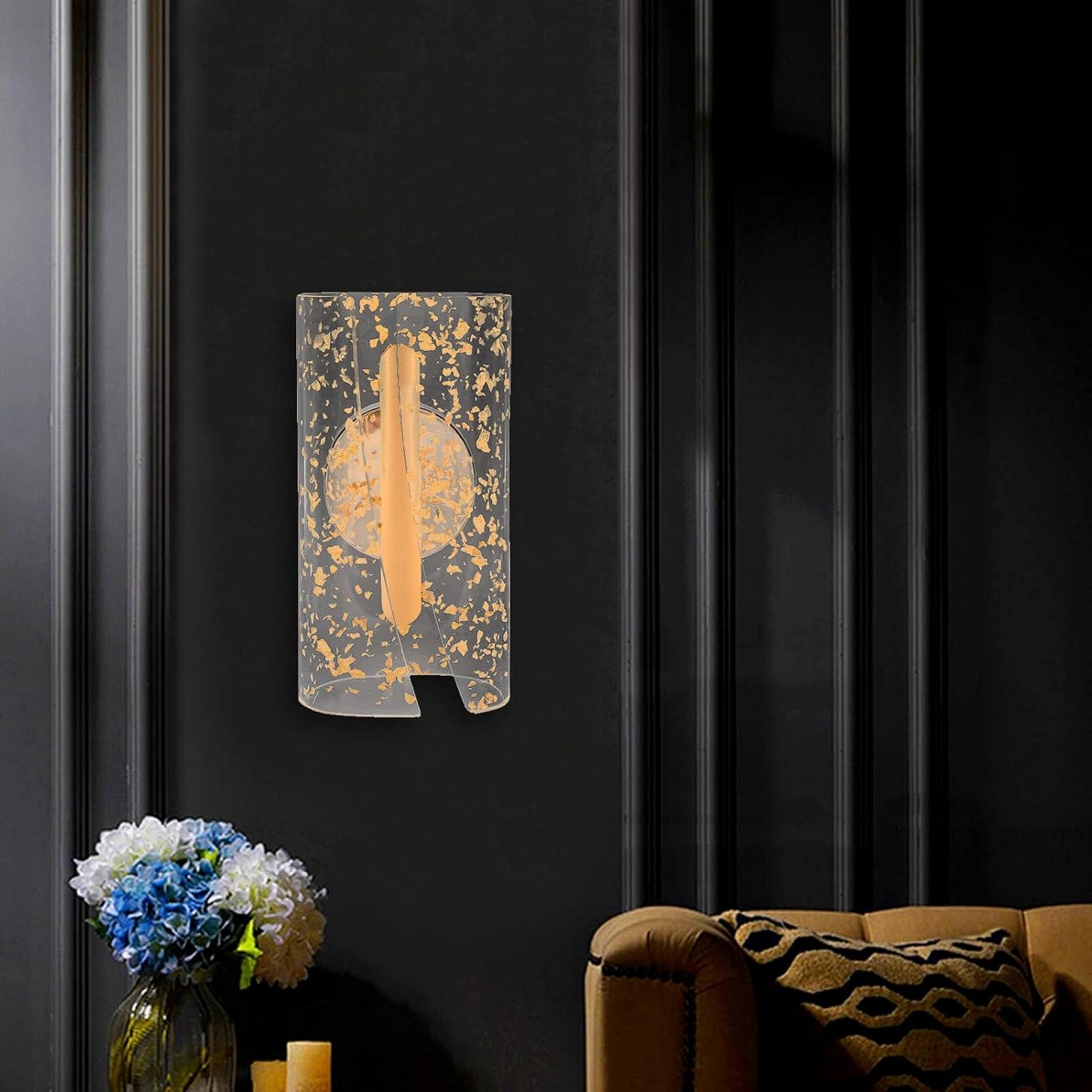 Elegant Gold Decorative Wall Sconce – Modern Acrylic Wall Light for Living Room & Bedroom