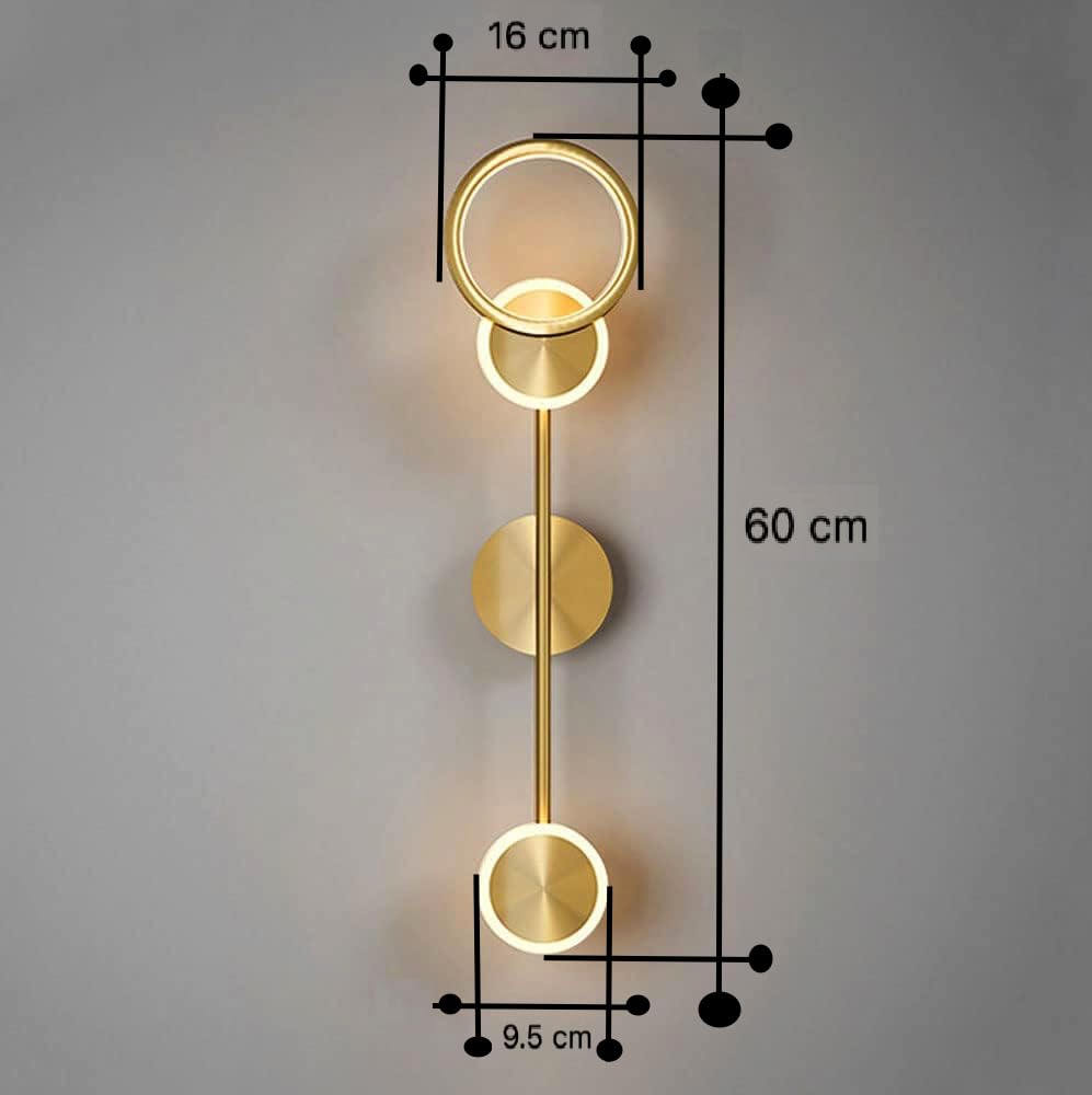 Modern Gold LED Wall Light | Geometric Design | Luxury Indoor Wall Lamp
