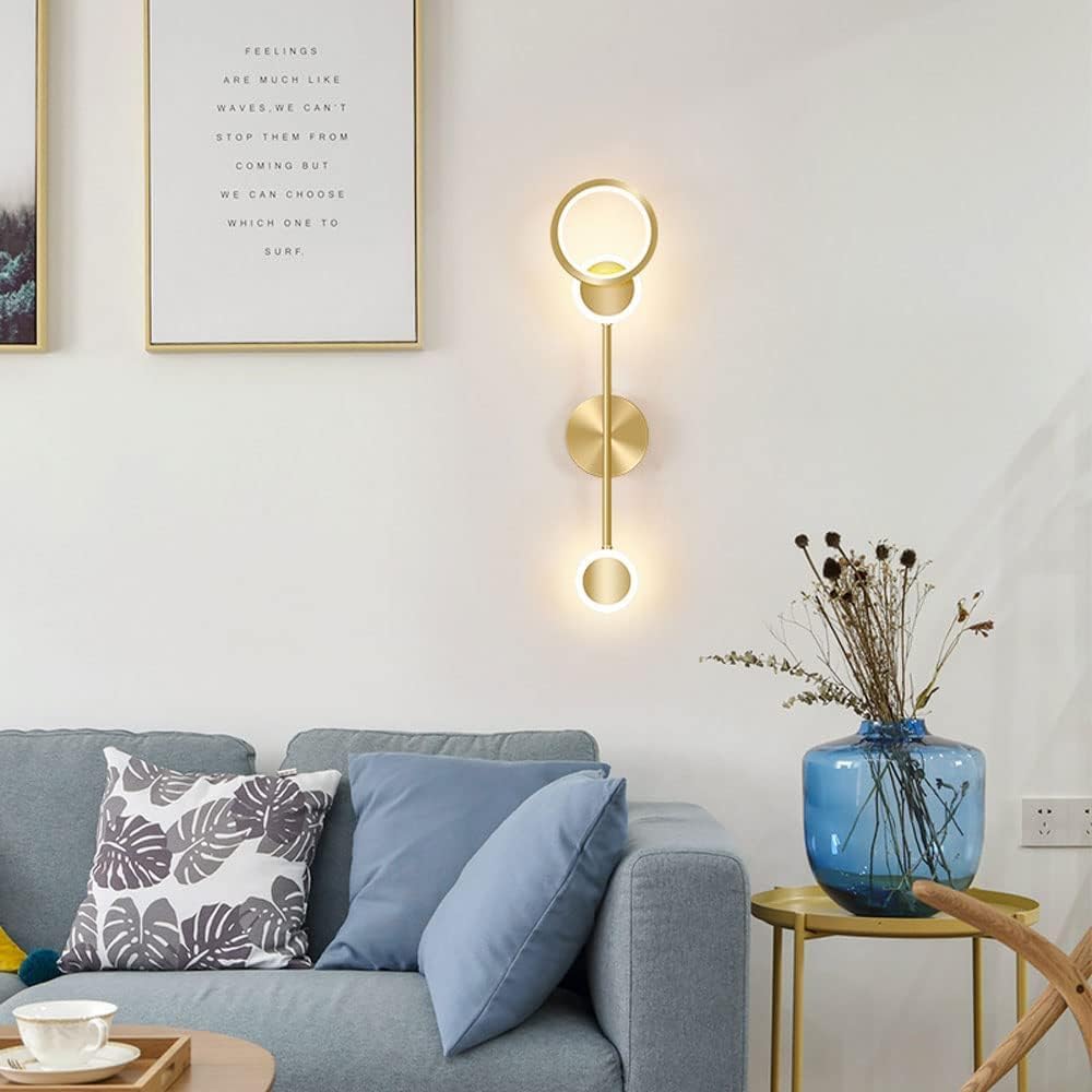 Modern Gold LED Wall Light | Geometric Design | Luxury Indoor Wall Lamp