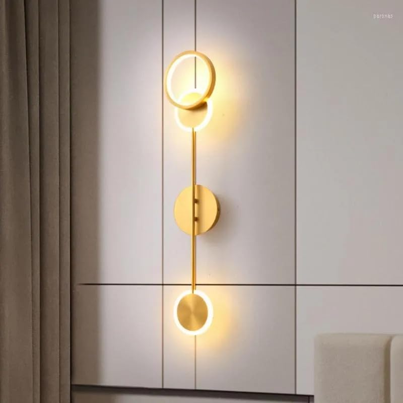 Modern Gold LED Wall Light | Geometric Design | Luxury Indoor Wall Lamp