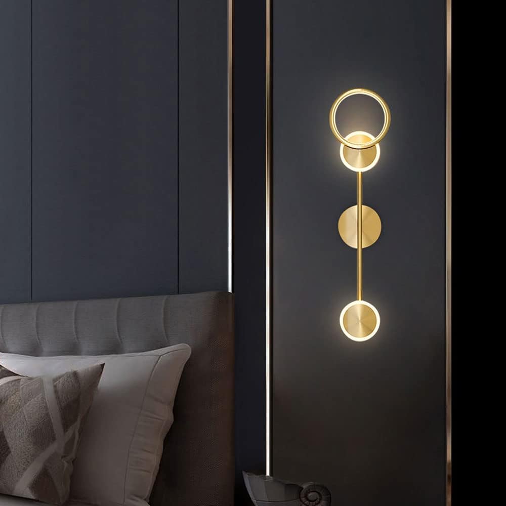 Modern Gold LED Wall Light | Geometric Design | Luxury Indoor Wall Lamp
