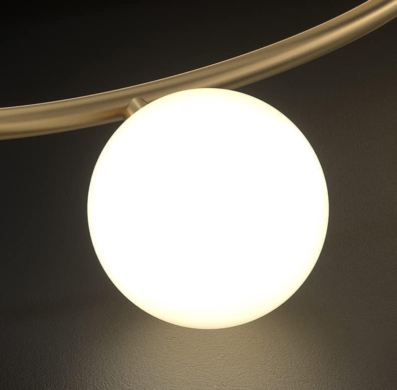Globe Gold Pendant Light – Frosted Glass & Metal Hanging Lamp
