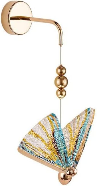 Butterfly Wall Light – Modern LED Wall Sconce in Gold Finish (Multicolor & White Variants) for Bedroom, Living Room & Kids Room