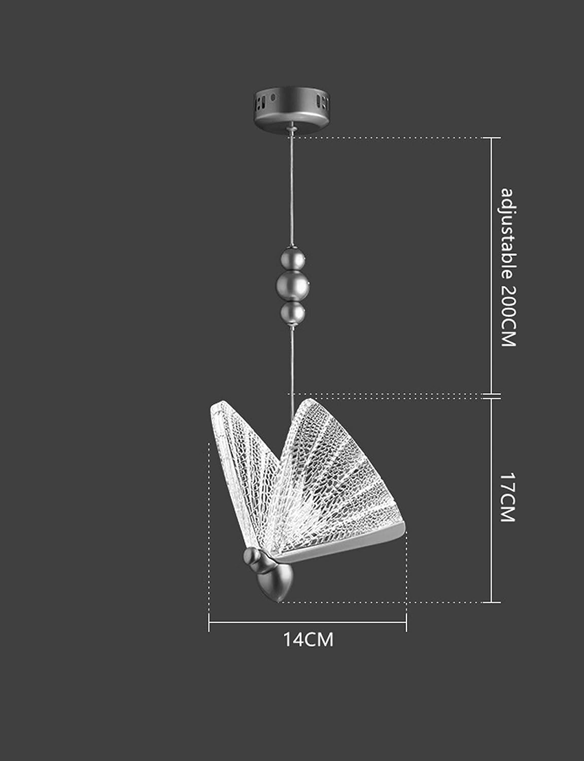 Luxury Butterfly Pendant Light | 14CM Hanging Lamp for Living Room & Bedroom