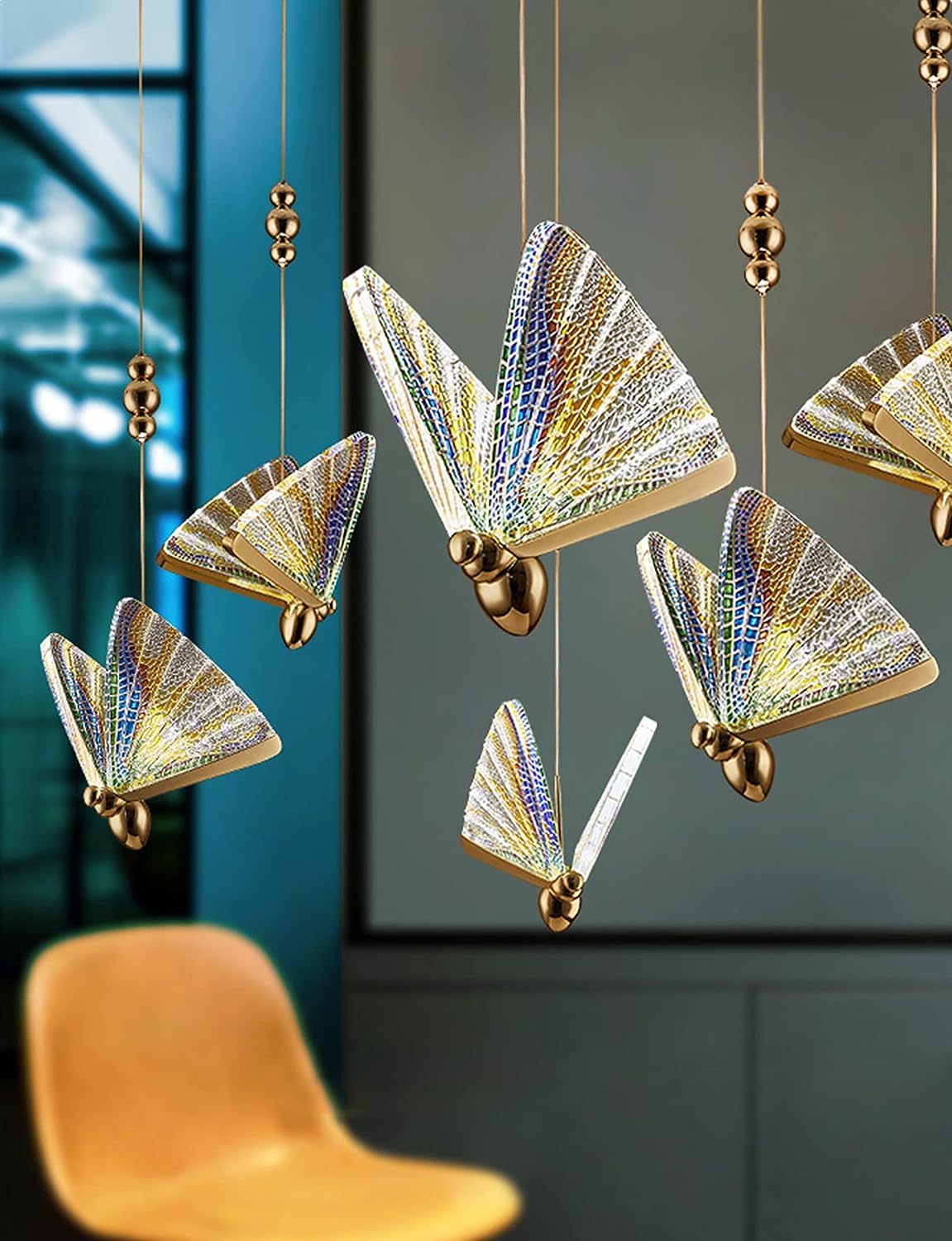 Luxury Butterfly Pendant Light | 14CM Hanging Lamp for Living Room & Bedroom
