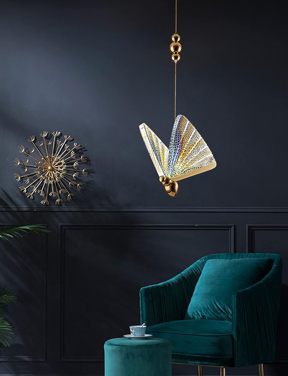 Luxury Butterfly Pendant Light | 14CM Hanging Lamp for Living Room & Bedroom