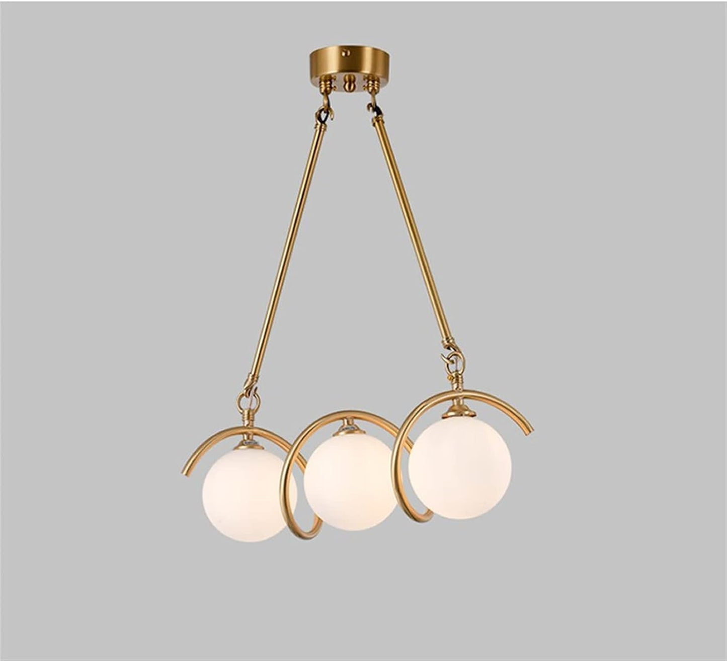 Luxury Gold Glass Globe Chandelier | Modern LED Hanging Light for Dining Room & Living Room