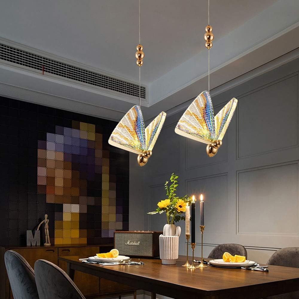 Luxury Butterfly Pendant Light | 14CM Hanging Lamp for Living Room & Bedroom