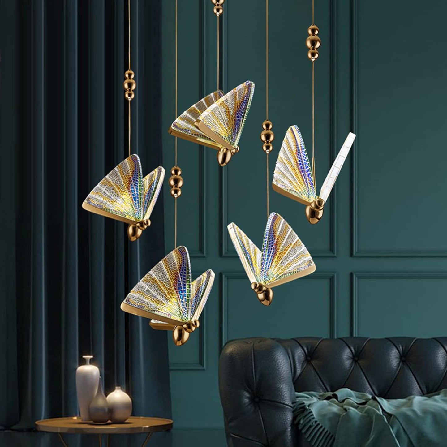 Luxury Butterfly Pendant Light | 14CM Hanging Lamp for Living Room & Bedroom