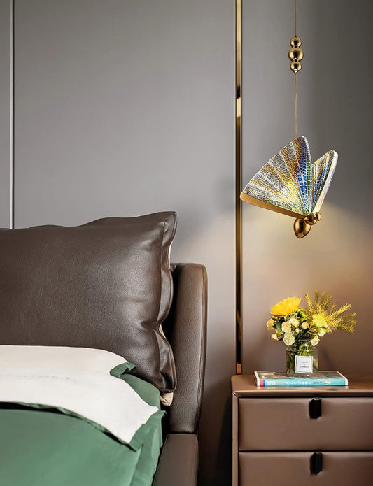 Luxury Butterfly Pendant Light | 14CM Hanging Lamp for Living Room & Bedroom