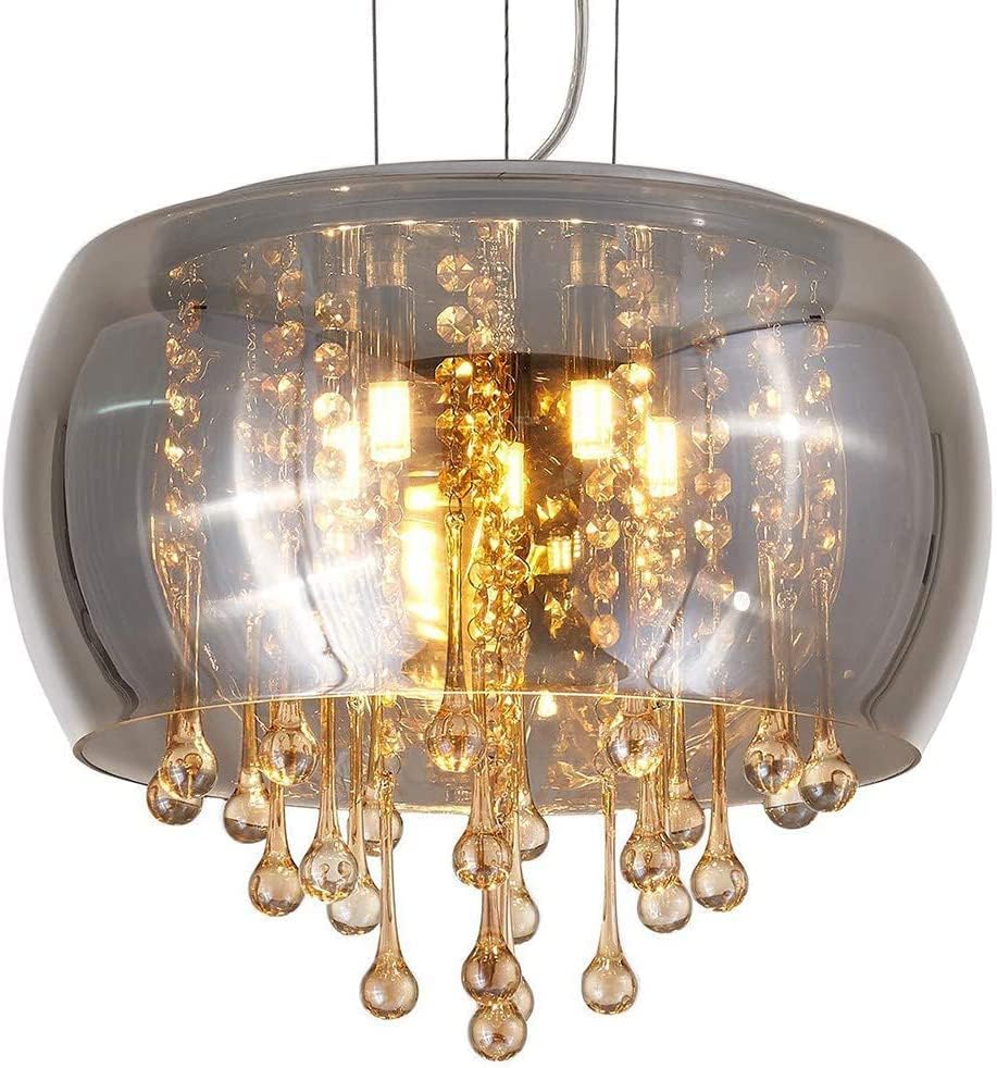 Modern Crystal Raindrop Chandelier –  Pendant Light (400mm) for Dining & Living Room