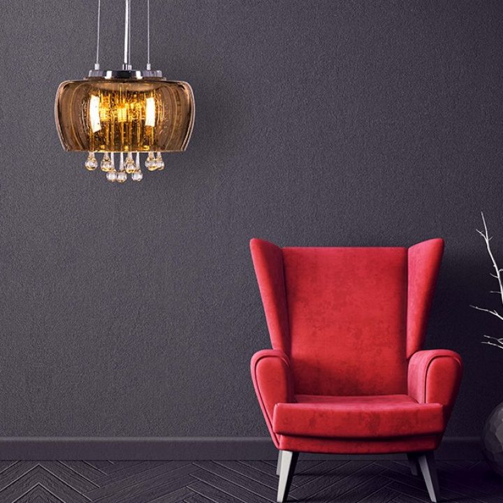 Modern Crystal Raindrop Chandelier –  Pendant Light (400mm) for Dining & Living Room