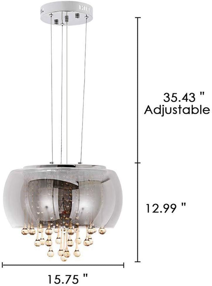 Modern Crystal Raindrop Chandelier –  Pendant Light (400mm) for Dining & Living Room