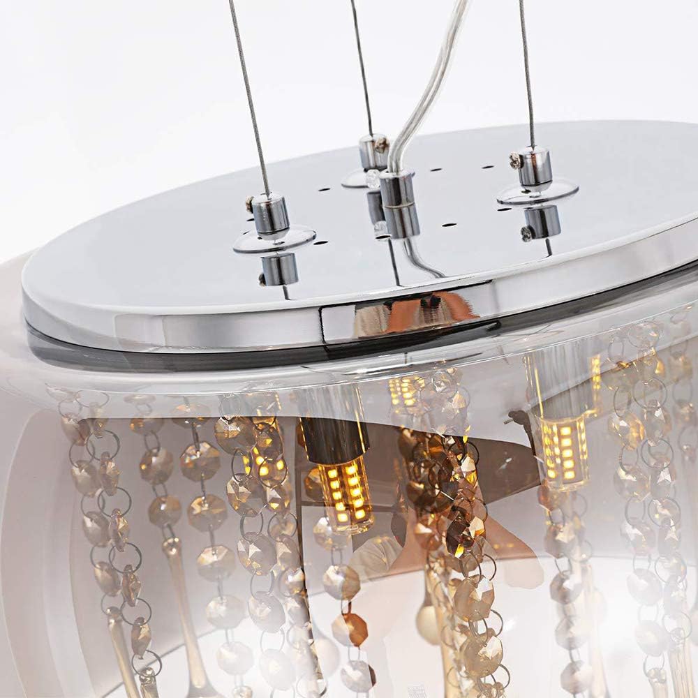 Modern Crystal Raindrop Chandelier –  Pendant Light (400mm) for Dining & Living Room