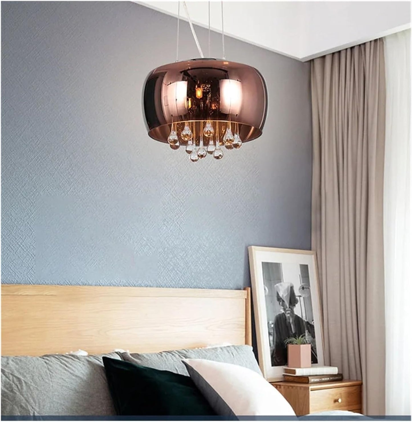 Modern Crystal Raindrop Chandelier –  Pendant Light (400mm) for Dining & Living Room