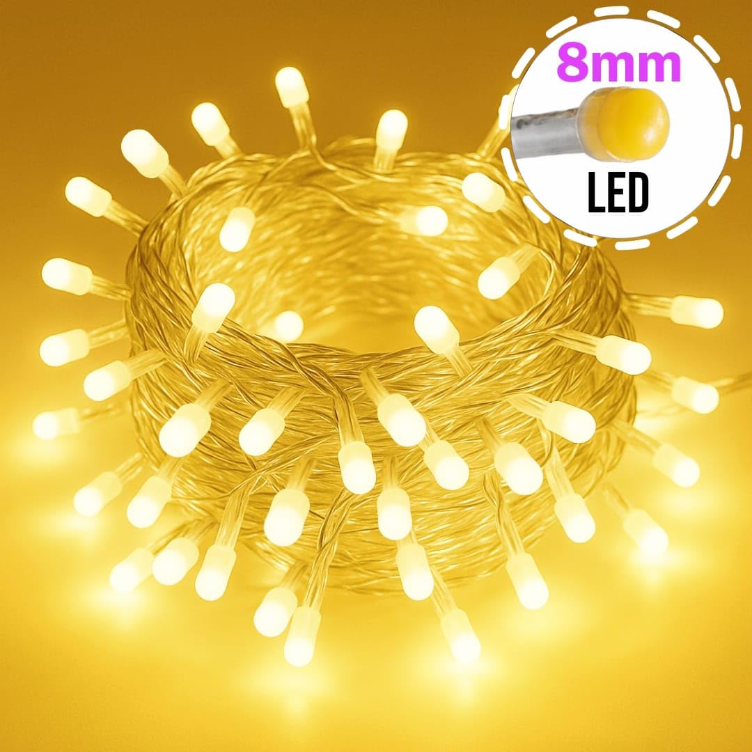 8mm LED String Ladi Lights – Warm White & Color Variants