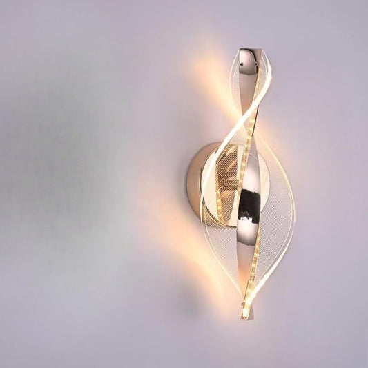 Modern Crystal LED Wall Light – 3-in-1 Color, Elegant Acrylic & Metal Design