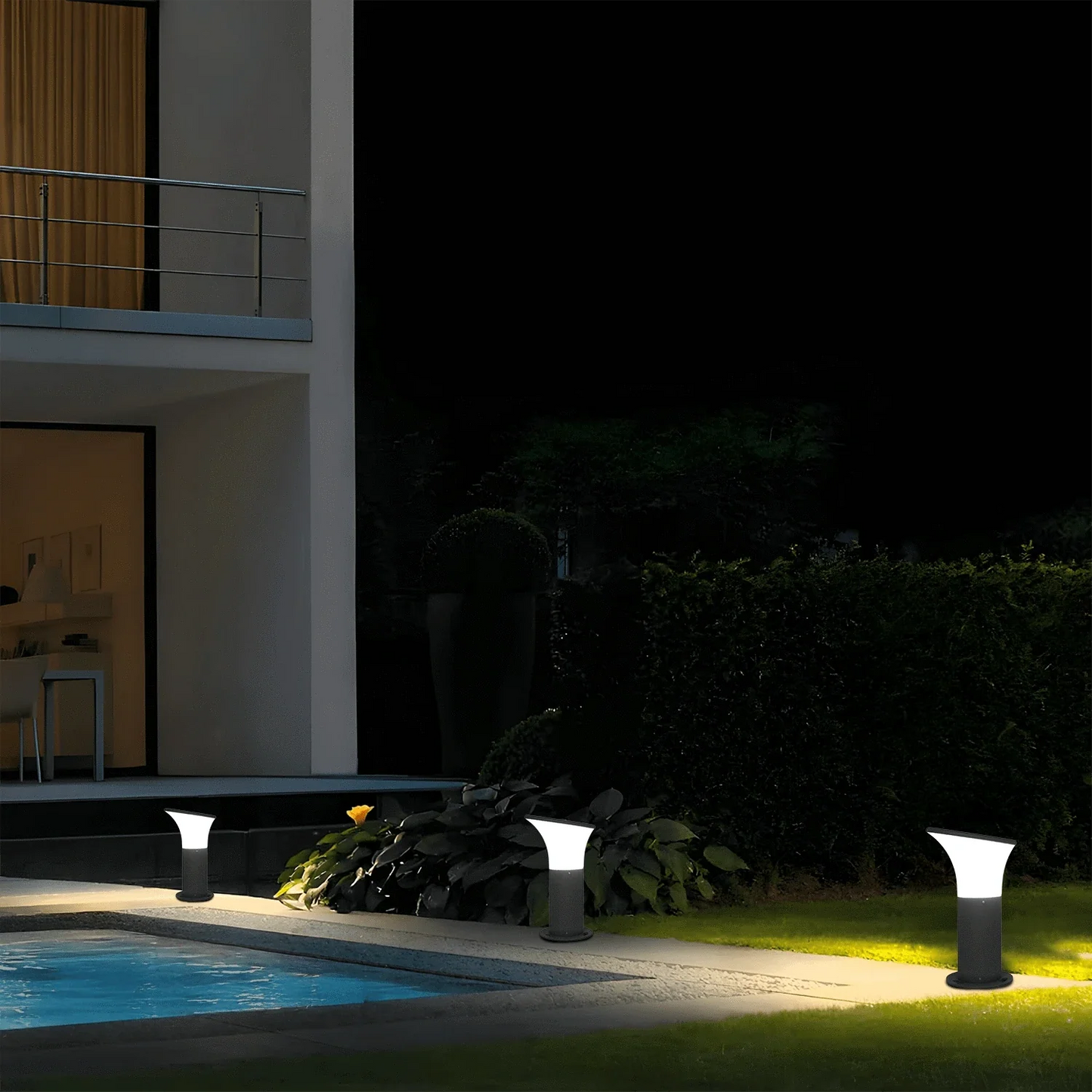Modern LED Bollard Light – 10” / 20” / 30” – Waterproof Outdoor Pathway Lamp