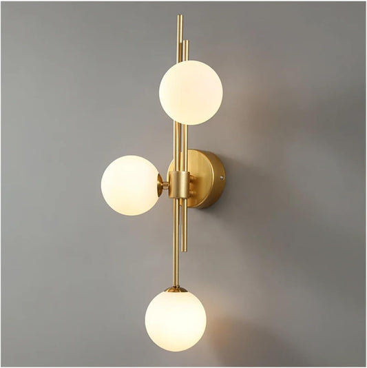 Modern Gold Globe Wall Light | LED G9 | Metal & Glass | Left & Right Options