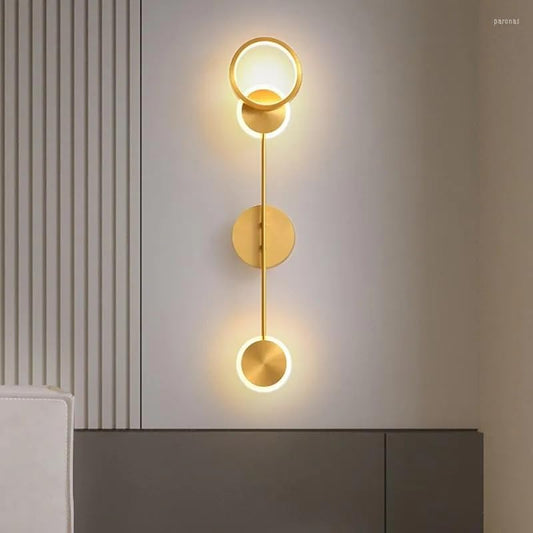Modern Gold LED Wall Light | Geometric Design | Luxury Indoor Wall Lamp