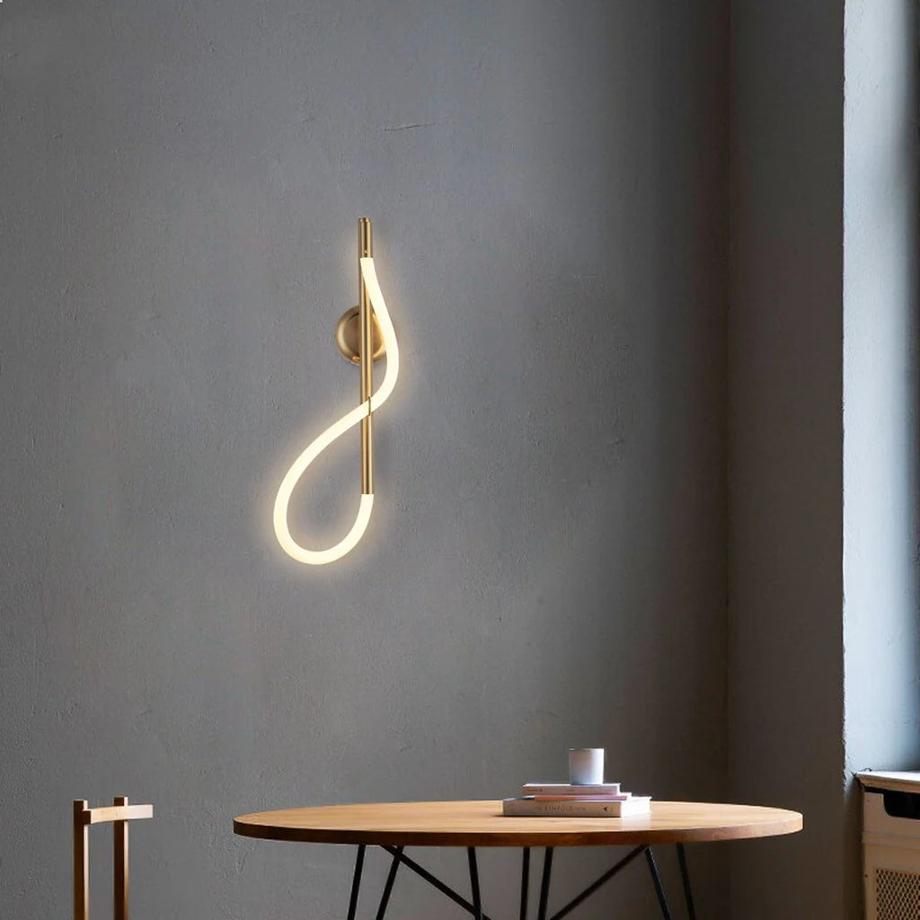 Golden Infinity Loop Wall Light
