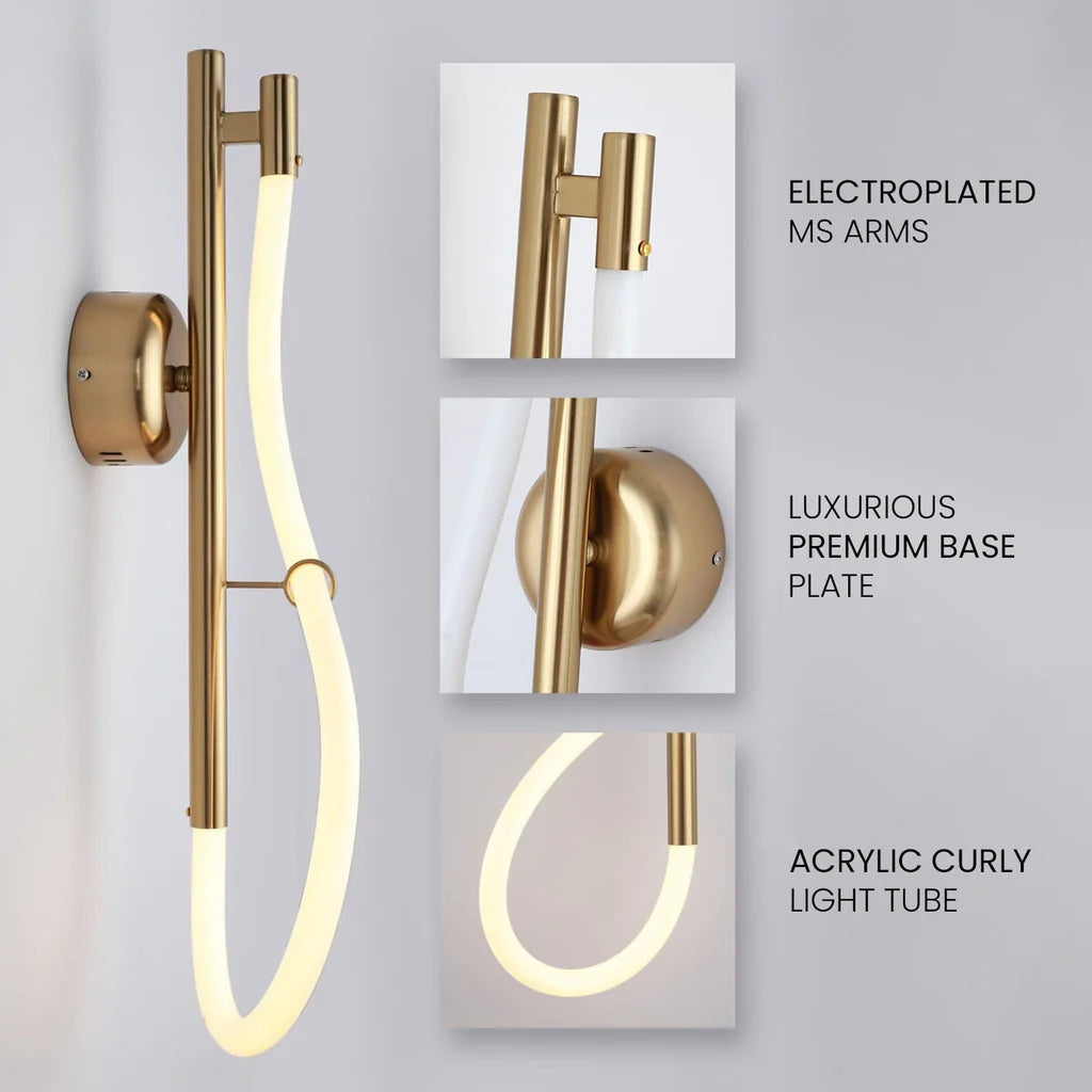 Golden Infinity Loop Wall Light