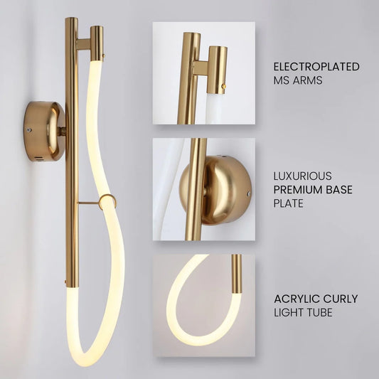 Golden Infinity Loop Wall Light