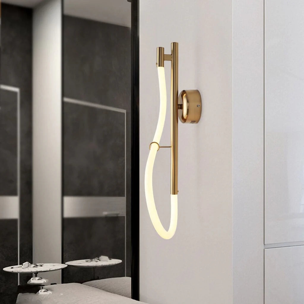Golden Infinity Loop Wall Light