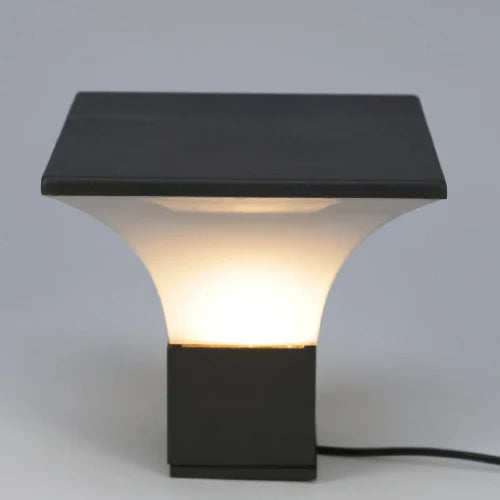 Modern LED Gate Light for Pillars – 8.5 Inch Black & Grey Waterproof Outdoor Lamp